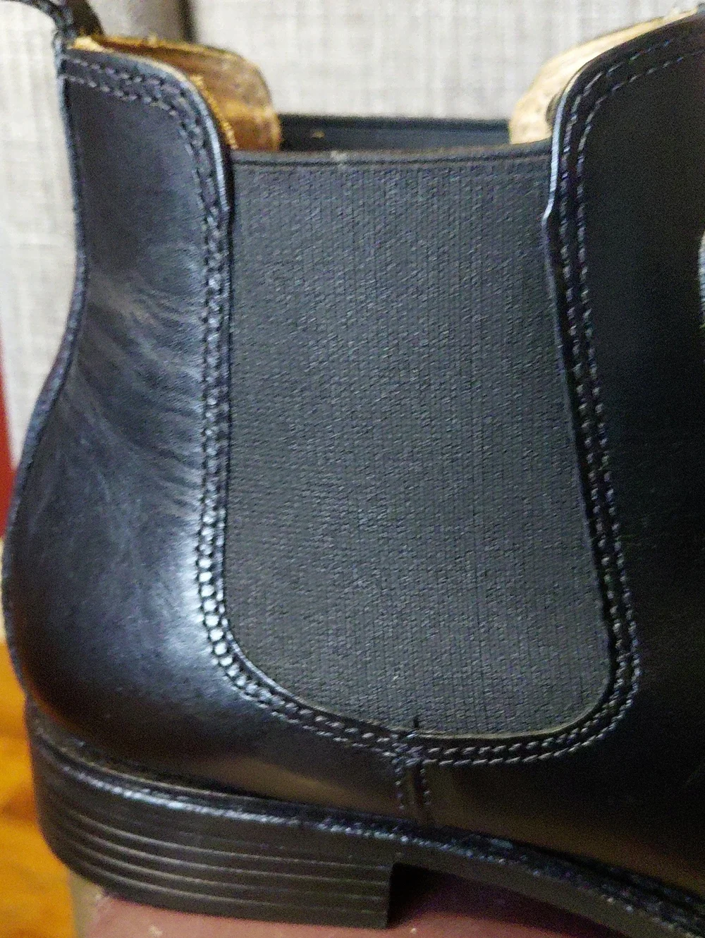 Johnston & Murphy Men's Black Lewis Chelsea Leather Boot Size 8.5